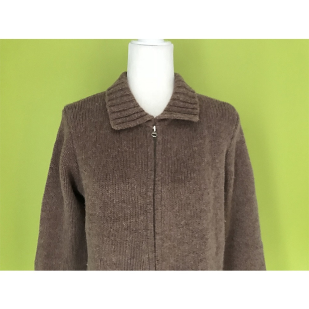 J. Crew Ribbed Collar Pure Wool Knit Sweater M - Picture 6 of 8